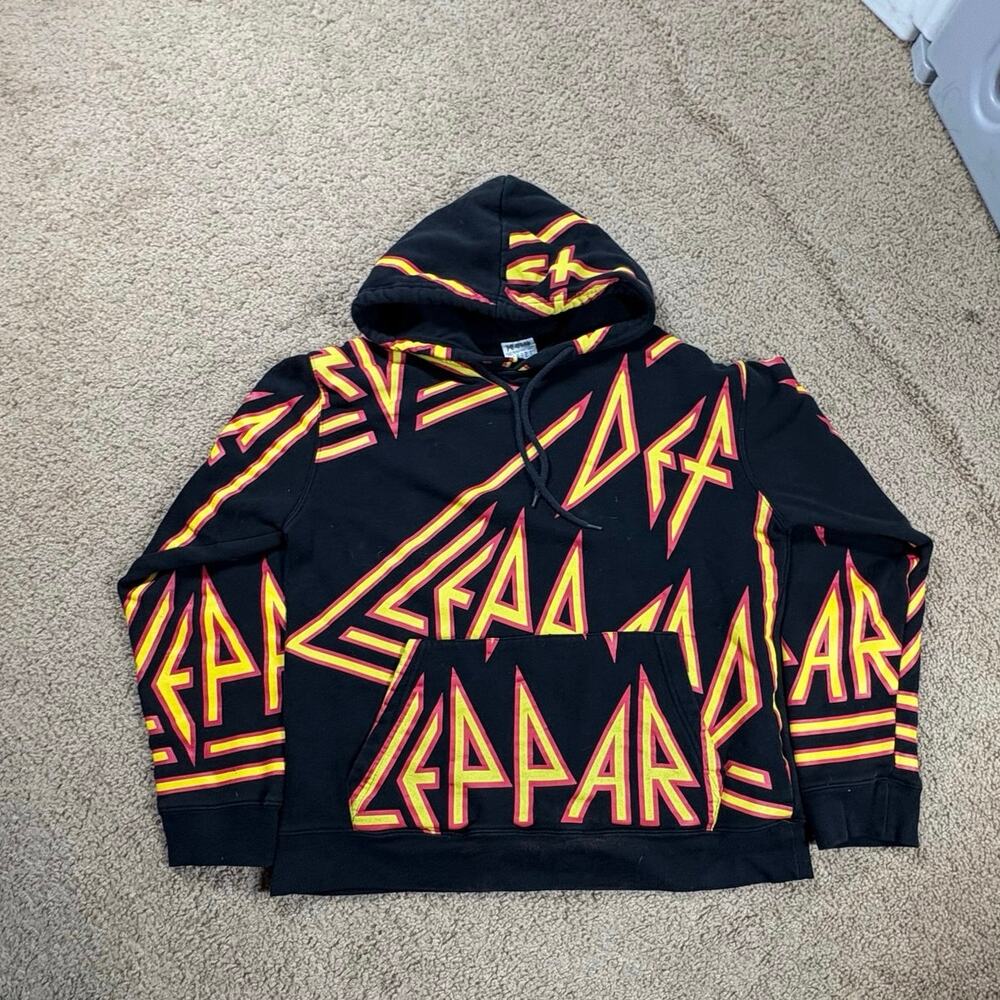 Def Leppard Adult Hoodie Size Medium Pyromania Hysteria Adrenalize High And Dry